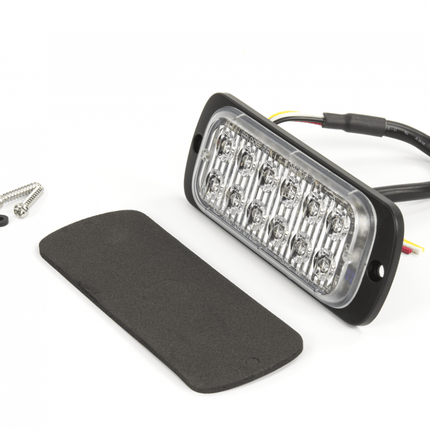 AEB LED Flitser 12 LEDs Blauw 12 - 24V ECE R65 Klasse 2 Opbouw Bevestiging - VCTparts.nl