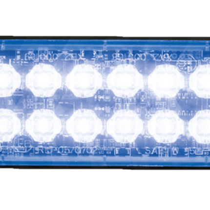 AEB LED Flitser 12 LEDs Blauw 12 - 24V ECE R65 Klasse 2 Opbouw Bevestiging - VCTparts.nl