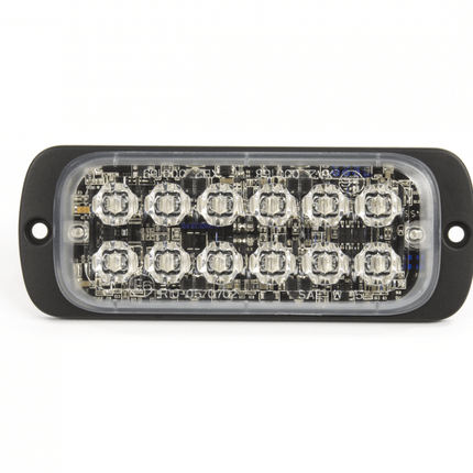 AEB LED Flitser 12 LEDs Oranje 12 - 24V ECE R65 Klasse 2 Opbouw Bevestiging - VCTparts.nl