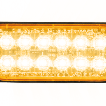 AEB LED Flitser 12 LEDs Oranje 12 - 24V ECE R65 Klasse 2 Opbouw Bevestiging - VCTparts.nl
