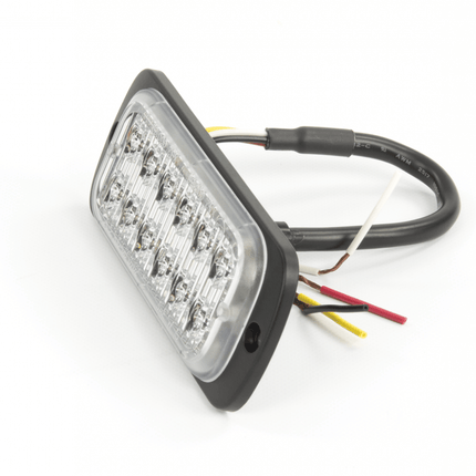 AEB LED Flitser 12 LEDs Oranje 12 - 24V ECE R65 Klasse 2 Opbouw Bevestiging - VCTparts.nl