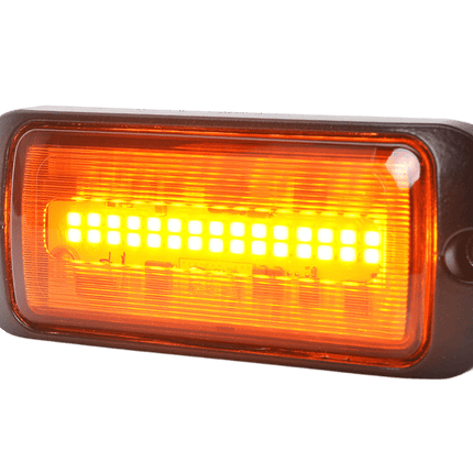 AEB LED Flitser 30 LEDs Oranje 12 - 24V ECE R65 Klasse 1 Opbouw Bevestiging - VCTparts.nl