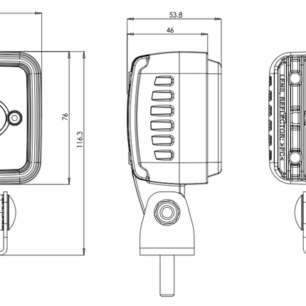 AEB LED Veiligheidslicht Blauw voor Heftruck met Lijnprojectie 12 - 70V - VCTparts.nl