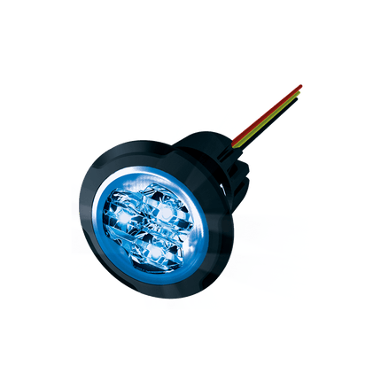 AEB AEB Ronde LED Flitser Blauw - 3 LEDs 12 - 24V Inbouwmontage AEB 2