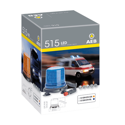 AEB AEB Stroboscoop Zwaailicht LED 3 - Puntsbevestiging 12 - 24V Blauw Voor Hulpdiensten AEB 3