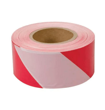 VCTparts Afzetlint - 500m Rood/Wit - Sterk Afzetband voor Markeren en Afzetten Verpakt in Afroldoos FAMC 2