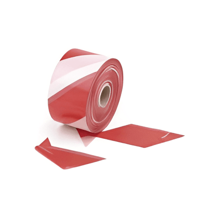Afzetlint - 500m Rood/Wit - Sterk Afzetband voor Markeren en Afzetten Verpakt in Afroldoos - VCTparts.nl