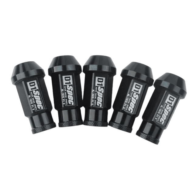 VCTparts Aluminium Moeren (set 20 stuks) - M12x1.5 Schroefdraad 50mm Zwart [Lug Nuts Legering JDM Autorace] NORGOS 2