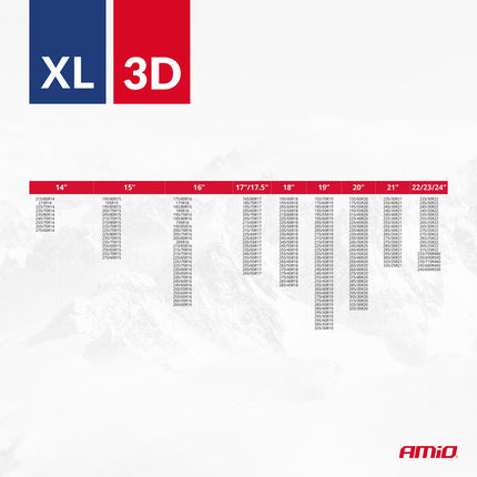 AMiO AMIO 3D XL Textiele Sneeuwkettingen voor Autobanden – EN16662 - 1 ÖNORM V5121 – Veilig Rijden op Sneeuw en IJs AMiO 3