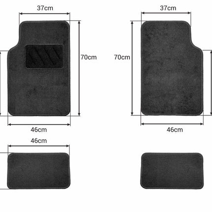 AMiO AMiO 4 Universele Auto Matten TEX - 2 voor Meerdere Auto Merken Zwart AMiO 2