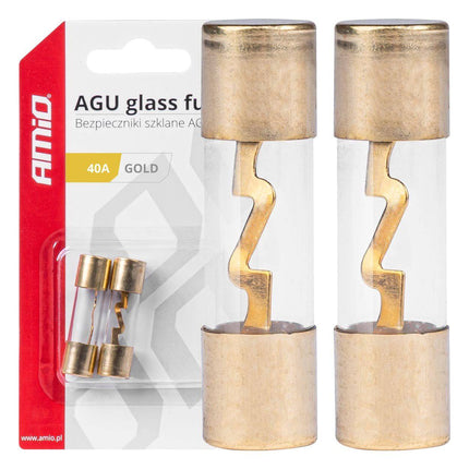 AMiO AGU Auto Glaszekering 40A Glass Fuse Zekering (set 2 stuks) - VCTparts.nl