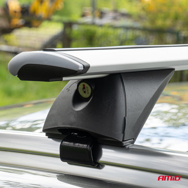 AMiO Aluminium Dakdragers 120cm CRR-03 voor Geïntegreerde Dakrails AMiO 2