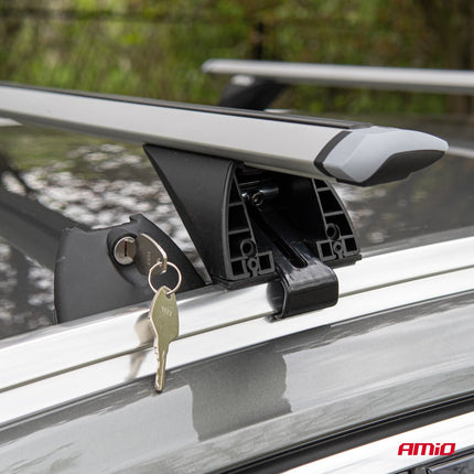 AMiO Aluminium Dakdragers 135cm CRR-04 voor Geïntegreerde Dakrails AMiO 4