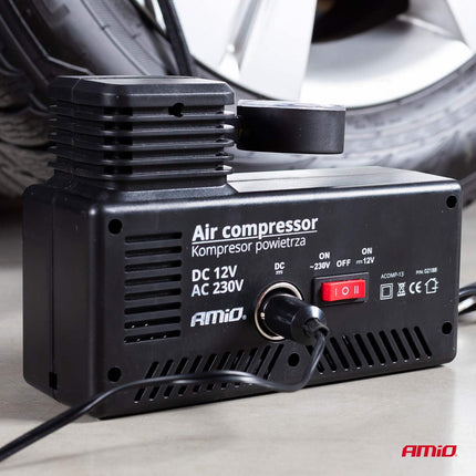 AMiO AMiO Autocompressor 12V/230V Acomp-13 - Bandenpomp voor Auto en Thuis AMiO 5
