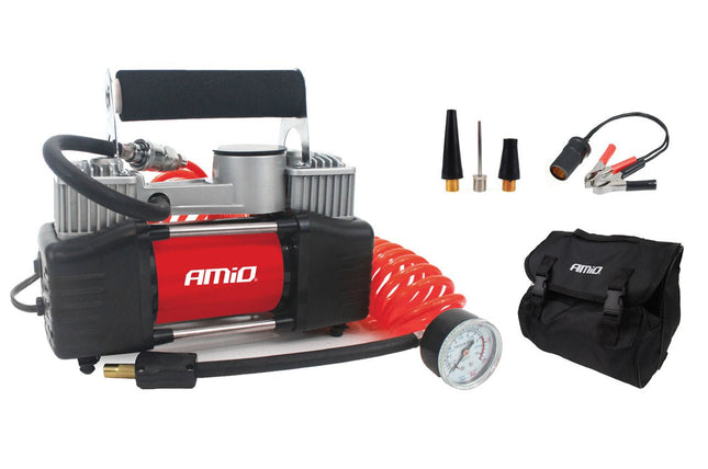 AMiO AMiO Autocompressor 2-cilinder 12V Acomp-04 - Krachtige Bandenpomp voor Auto AMiO 1