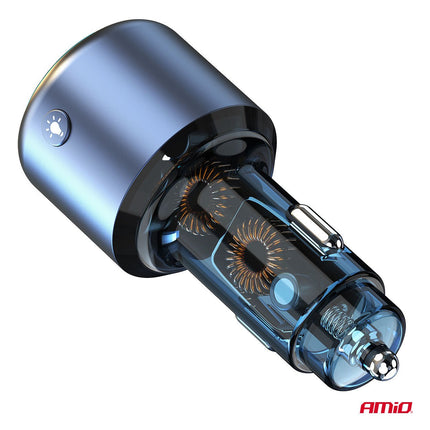 AMiO AMiO Bluetooth FM Transmitter Auto – USB - C en USB - A Snellader – Handsfree Bellen – 12V/24V – Draadloze Muziekstreaming AMiO 5