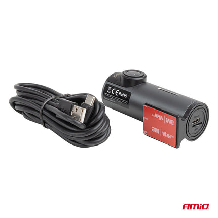 AMiO AMiO Dashcam 1K WLAN – Full HD 1080P Auto Camera WiFi – 128GB Ondersteuning – Nachtmodus Loop Recording USB C Dash Camera AMiO 2