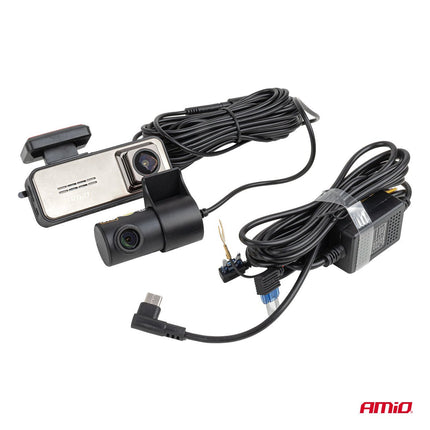 AMiO AMiO Dashcam Voor en Achter 4K + 2K WLAN – UHD Dual Camera 3840x2160 2560x1440 WiFi – 512GB Ondersteuning – 3.2” Display G Sensor Parking Mode AMiO 2