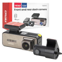 AMiO AMiO Dashcam Voor en Achter 4K + 2K WLAN – UHD Dual Camera 3840x2160 2560x1440 WiFi – 512GB Ondersteuning – 3.2” Display G Sensor Parking Mode AMiO 1