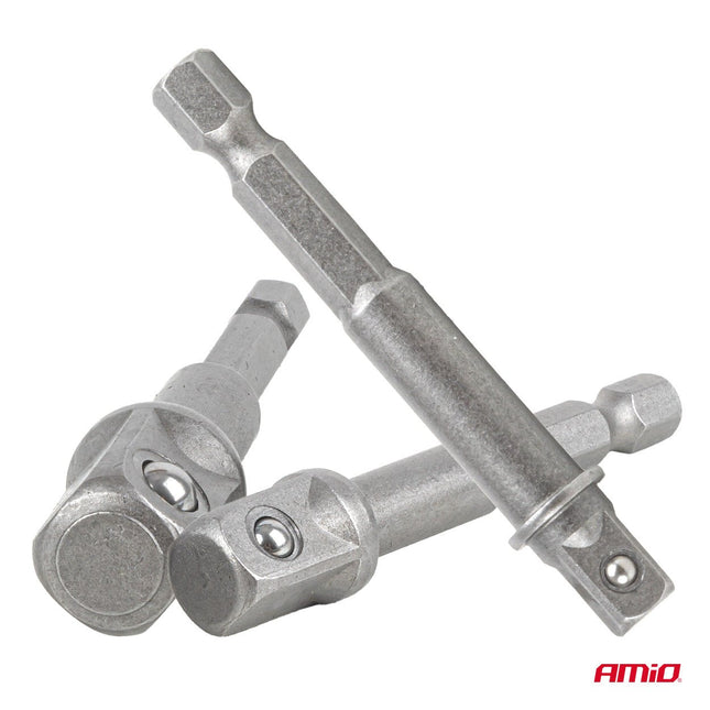 AMiO AMiO Dopadapterset 3-delig 1/4 3/8 1/2 - Universele Adapter voor Schroefmachine en Slagmoersleutel AMiO 2