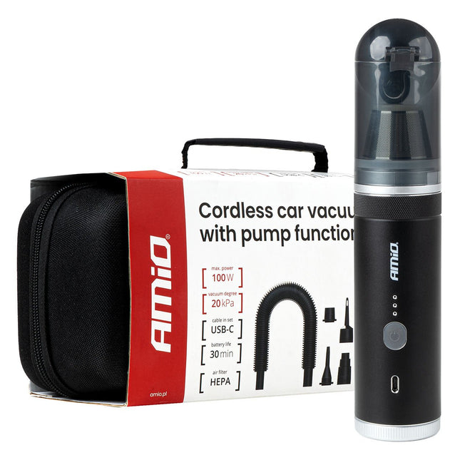 AMiO AMiO Draadloze Autostofzuiger Borstelloos met Pompfunctie 100W 20kPa USB-C AMiO 1