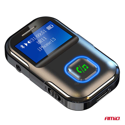 AMiO AMiO Draadloze Mini LCD Audio Bluetooth Receiver TX/RX Ontvanger – 3.5mm AUX Jack Muziekstreaming Handsfree AMiO 5