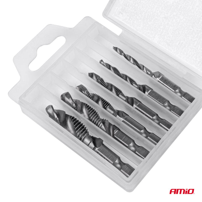 AMiO AMiO Draadtapboren Set 6-delig M3-M10 HSS - Combinatieboor voor Metaal Aluminium en Kunststof AMiO 2