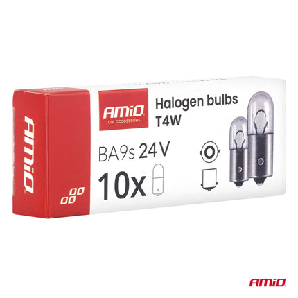 AMiO AMiO Halogeenlampen T4W 24V 4W BA9S – Set van 10 Stuks – Voor Vrachtwagens, Bussen en Werkmachines AMiO 6