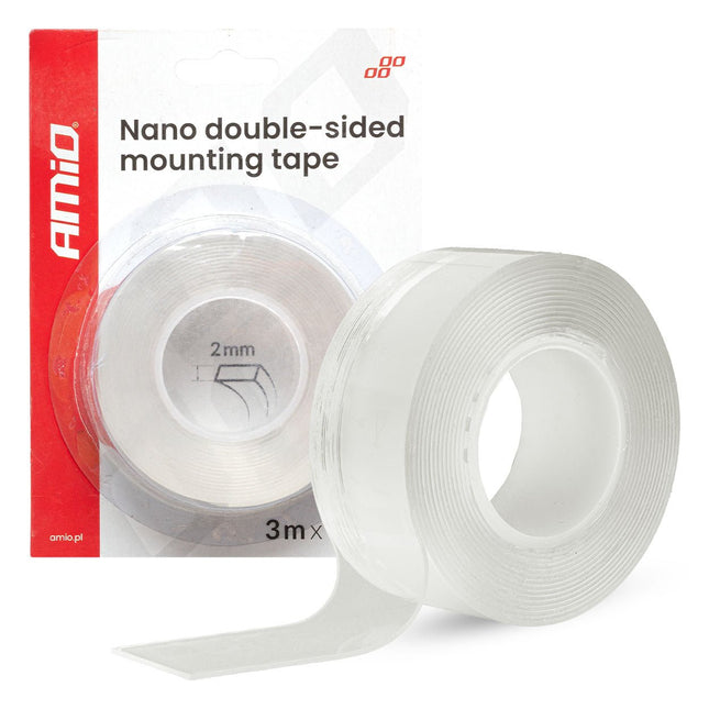 AMiO AMiO Herbruikbare Dubbelzijdige Nano Montagetape - Transparant 30mm x 3m x 1mm AMiO 1