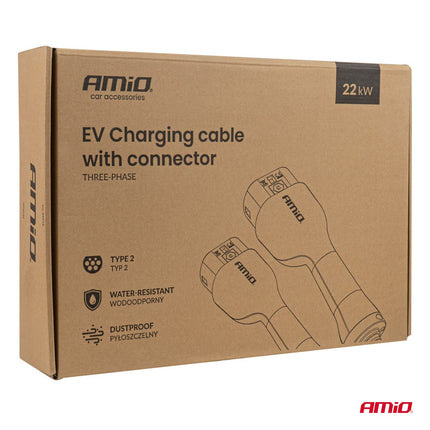 AMiO AMiO Laadkabel Type 2 naar Type 2 22kW 5 Meter - 3-Fase Laadkabel voor Elektrische Auto en Plug-in Hybride AMiO 12