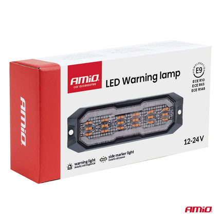 AMiO AMiO LED Waarschuwingslamp R65 R148 12V 24V 24W Oranje - Compacte Signaallamp en Zijmarkering voor Bedrijfsvoertuigen en Machines AMiO 5