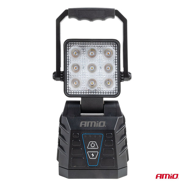 AMiO AMiO LED Werklamp en Waarschuwingslamp 15W Accu - Draagbare Werkverlichting met Waarschuwingsfunctie voor Werkplaats en Bouw AMiO 2