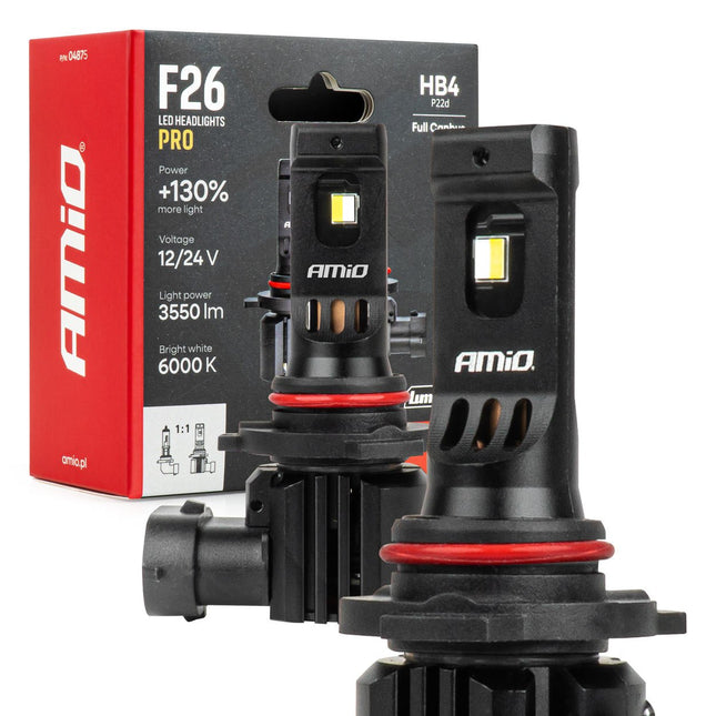 AMiO AMiO LumiTec F26 Night Breakers HB4 +130% PRO LIMITED LED Koplampen - 68W 12V 24V FULL CANBUS Dimlicht Low Beam Mistlamp AMiO 1