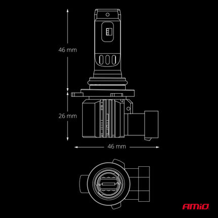AMiO AMiO LumiTec F26 Night Breakers HIR2 +130% PRO LIMITED LED Koplampen - 68W 12V 24V FULL CANBUS Dimlicht Grootlicht AMiO 5
