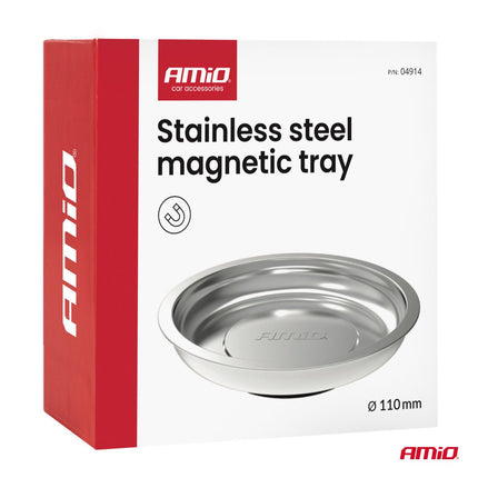 AMiO AMiO Magnetische Onderdelenbak RVS 110mm Kleine Magneetschaal voor Schroeven en Bouten AMiO 7