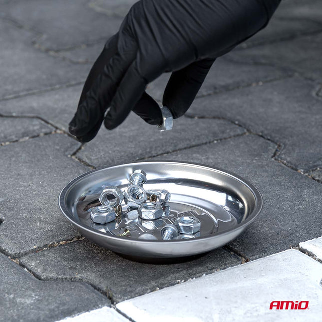 AMiO AMiO Magnetische Onderdelenbak RVS 110mm Kleine Magneetschaal voor Schroeven en Bouten AMiO 2