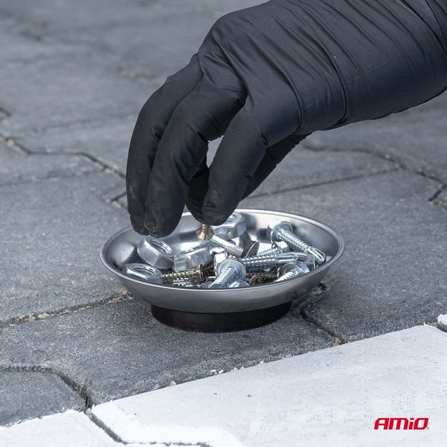 AMiO AMiO Magnetische Onderdelenbak RVS 150mm Grote Magneetschaal voor Schroeven en Bouten AMiO 2