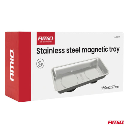 AMiO AMiO Magnetische Onderdelenbak RVS 150x65x27mm Rechthoekige Magneetschaal AMiO 7