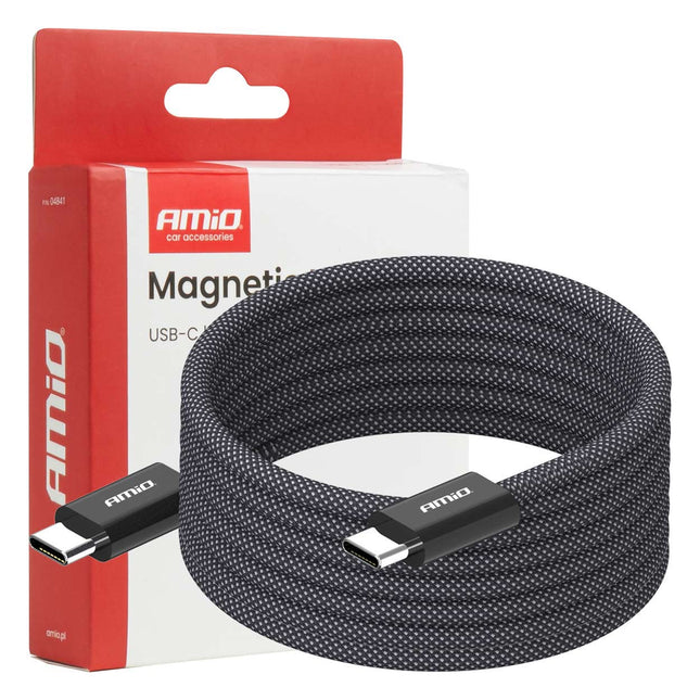 AMiO AMiO Magnetische USB - C naar USB - C Kabel 60W 2 Meter – Snelladen Oplaadsnoer en Data Kabel met Magnetische Aansluiting AMiO 1