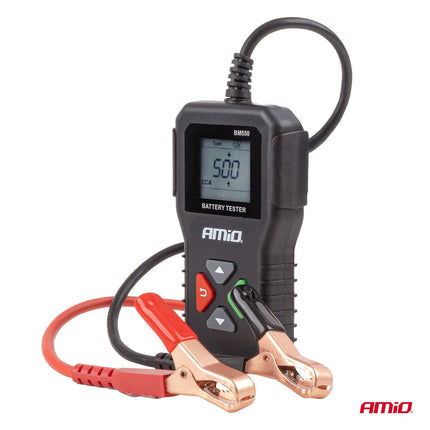 AMiO AMiO Professionele Digitale Accu Tester 2-220Ah 6V/12V/24V voor Auto, Motor en Vrachtwagen - Batterijtester Werkplaats AMiO 5