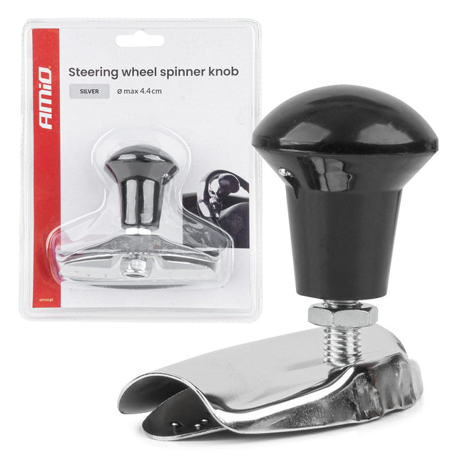 AMiO AMiO Stuurknop Zilver - Draaiknop Stuurhulp voor Auto en Bestelwagen - Eenhandig Sturen AMiO 1