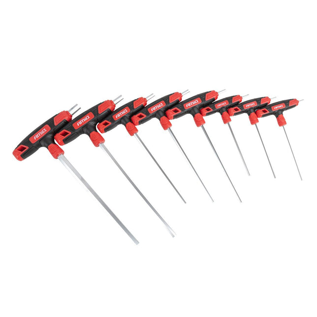 AMiO AMiO T-Greep Inbussleutel Set 8-delig CR-V Haakse Inbussleutels 2-10mm Imbus Hey Key AMiO 1