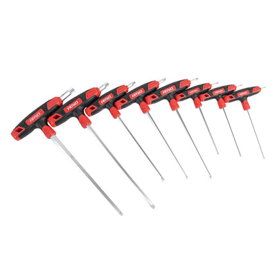 AMiO T-Griff Torx-Schlüsselsatz 8-teilig CR-V Winkeltorxschlüssel T10-T50