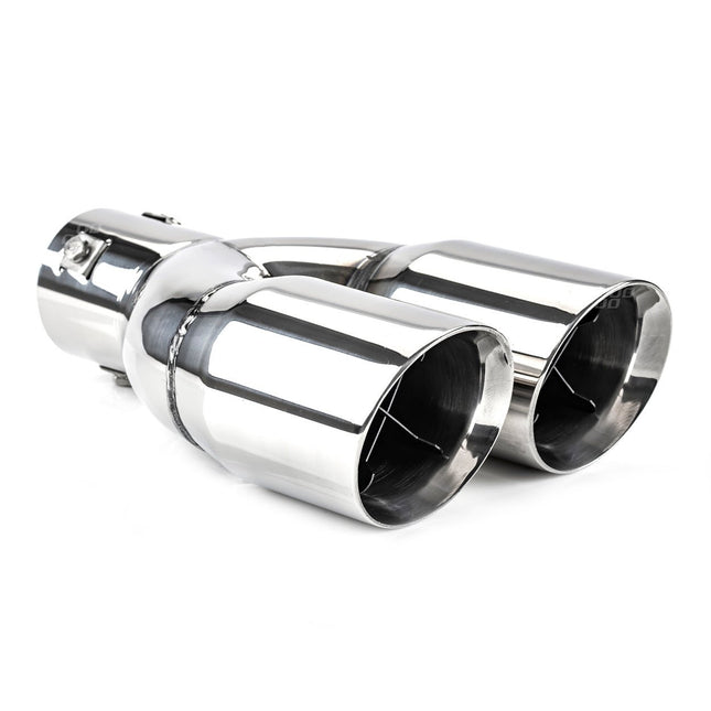 AMiO AMiO Universele Uitlaat Sierstuk Chrome RVS 32 - 52mm - Sport Uitlaat Tip Eindstuk met Klem Montage AMiO 1