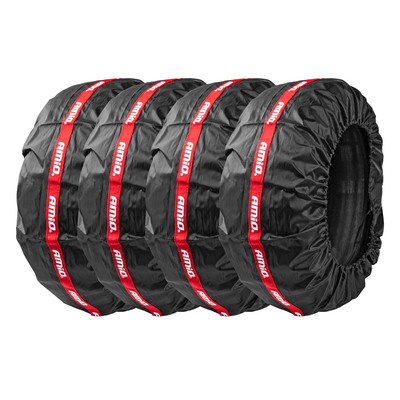 AMIO Autoband Wiel Covers Set 13-19 Zoll - Schutz und Lagerung für wasserdichte Wasserdichte von Autos Schwarz