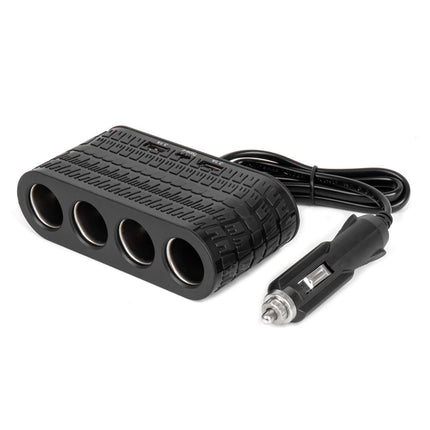 AMiO AMiO Autolader Splitter 4x 12V + 2x USB - A USB - C 120W – Verlengkabel 80cm voor Auto, Camper en Vrachtwagen AMiO 1