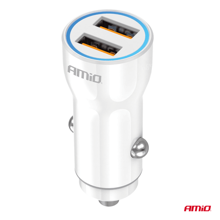 AMiO AMiO Autolader Telefoon 2x USB - A 20W 12/24V Wit AMiO 4