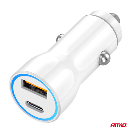 AMiO AMiO Autolader + USB - C naar Lightning Kabel Combideal – Voor Snelladen Onderweg Combideal 4
