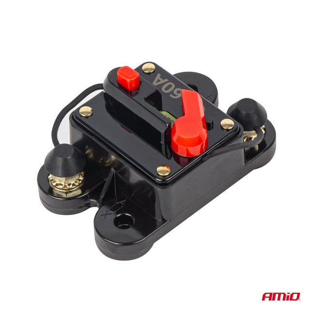 AMiO Automatische Zekering / Circuit Breaker 12-48V 60A - Resetbare Auto Zekering AMiO 2