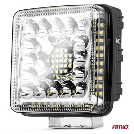 AMiO AWL13 Werklamp Verstraler Spot Vierkant 77LED 9 - 36v 6000K Wit - VCTparts.nl